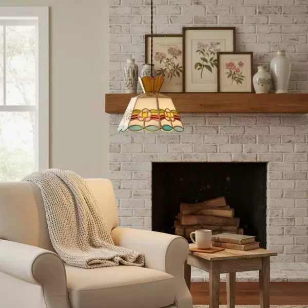 Vintagia Decorative Glass Pendant Light - Vintage Hanging Lamp for Dining Room and Living Space KL2121