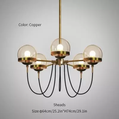 Lustre boule de verre 2