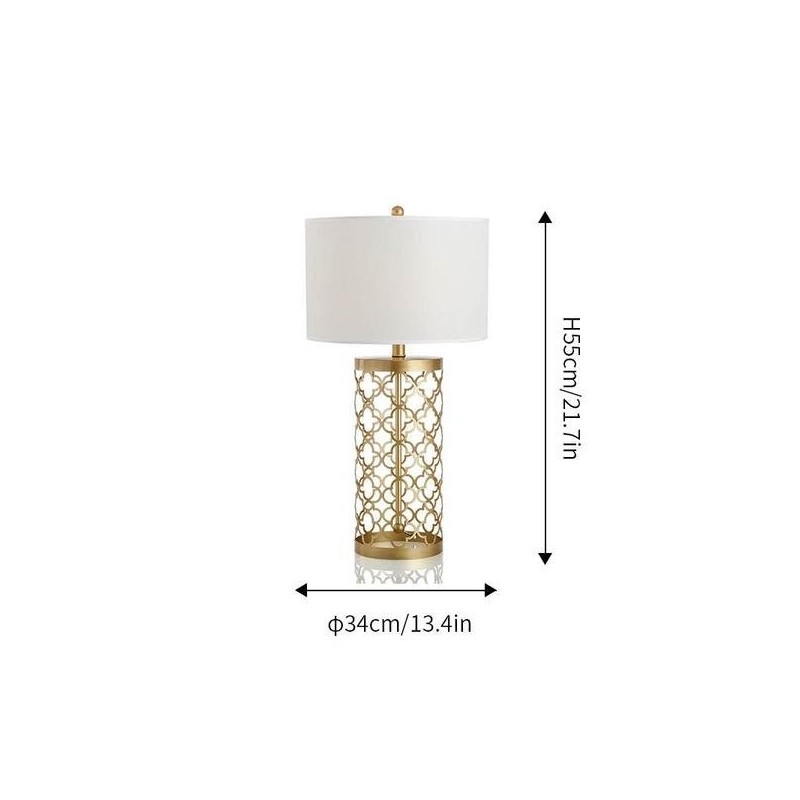 Openwork metal table lamp