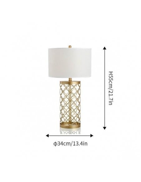 Openwork metal table lamp