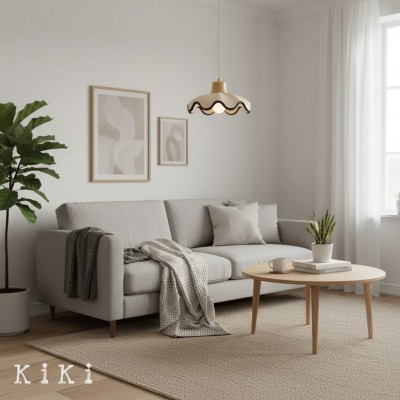 Lámpara colgante ondulada... 2