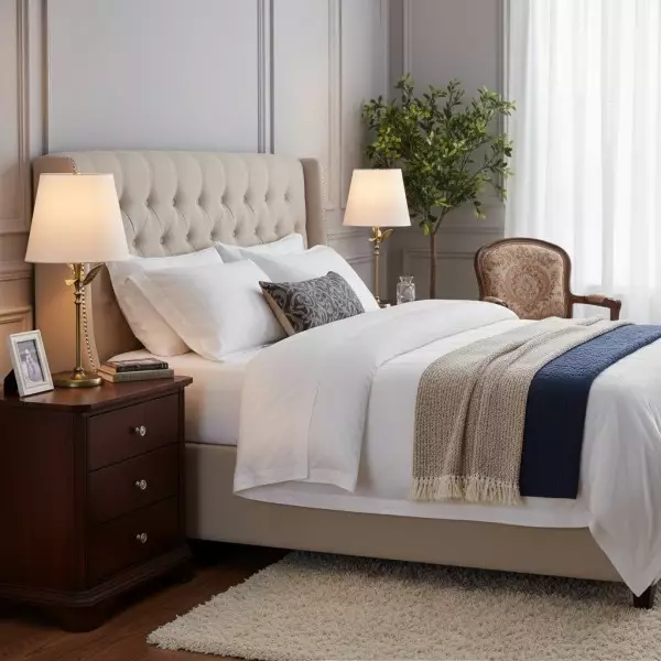 Roven Vintage Forged Iron Table Lamp - Botanical Pattern and Soft Linen Glow for Modern Interiors KL2198