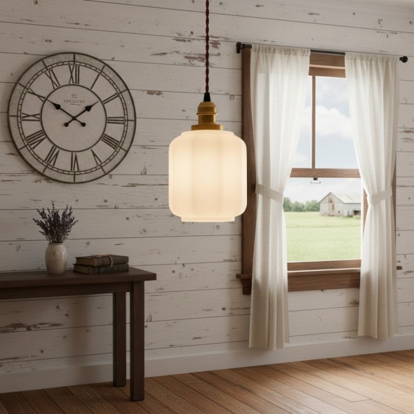 Glassora Creative Glass Lantern Pendant Lamp - Stylish Hanging Light for Kitchen or Bedroom KL2211