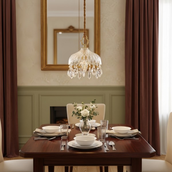 Norivo Pendant Light Contemporary Design Hanging Fixture - Refined Shade Style for Living Areas KL2243