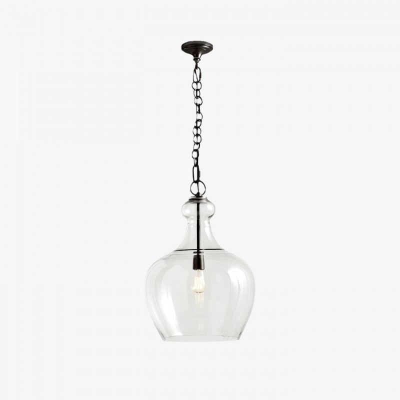 Suspension Lirra en verre soufflé à...