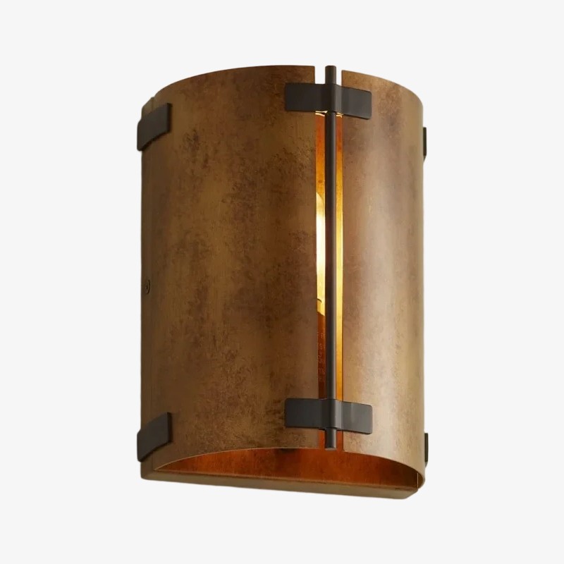 Rustivon Rustic Wall Sconce - Curved...