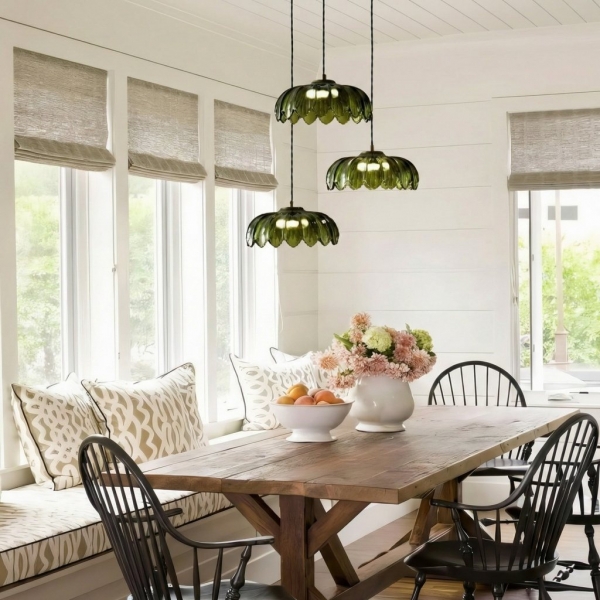 Aridia Palm Leaf Cluster Pendant Light Artistic Glass Pendant for Hallway Kitchen and Lounge KL2300