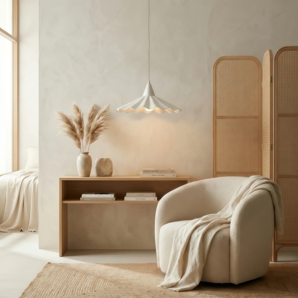 Arluneva Artistic Wave Pendant Lamp - Modern Handcrafted Ceramic Light for Living Room KL2308