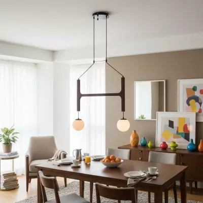 Lustre Auralith en bois à... 2