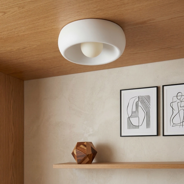 Aurelox Round Flush Mount Ceiling Light Clean Geometric Fixture - Contemporary Indoor Lighting KL2294
