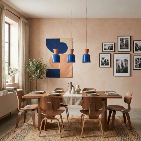 Chromara Retro Modern Colorful Bowl Pendant Light for Kitchen Island and Dining Room KL2311