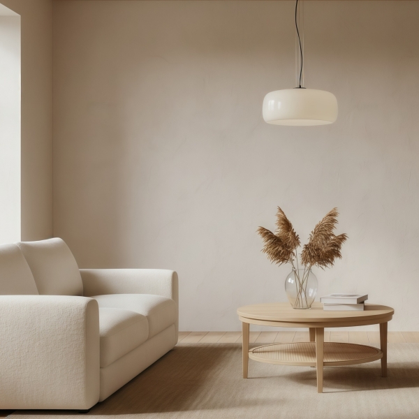 Lunorae Rounded Glass Pendant Lamp - Modern Sculptural Lighting for Living Room KL2254