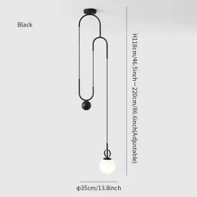 Suspension boule de verre 2