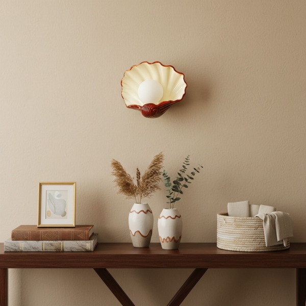 Nautris Vintage Art Deco Wall Lamp - Resin Body Design for Vanity or Living Room KL2273