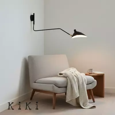 Applique Serge Mouille-1 tête noire 2