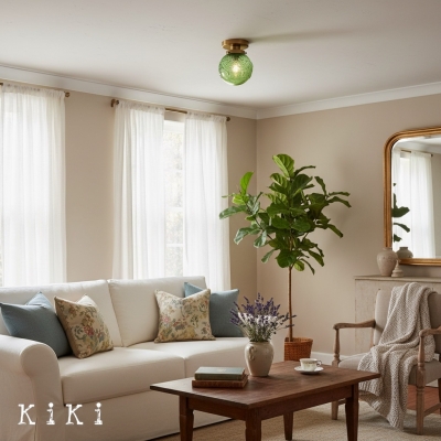 Plafonnier globe en verre... 2