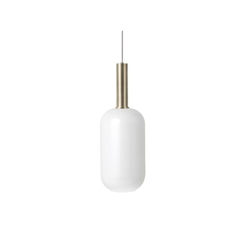 Brass Pendant &amp; Opal Shade