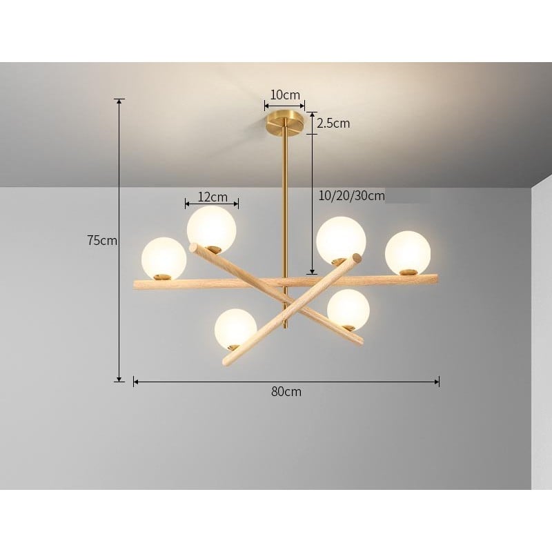 Minimalist Line Ball Chandelier