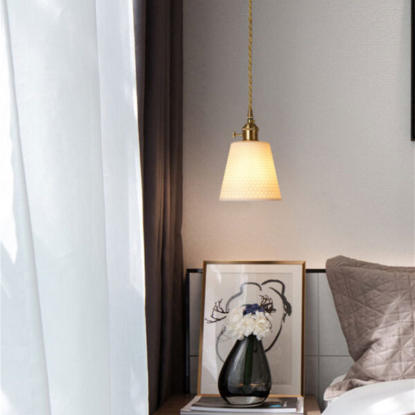 KiKi Ceramic Brass Pendant