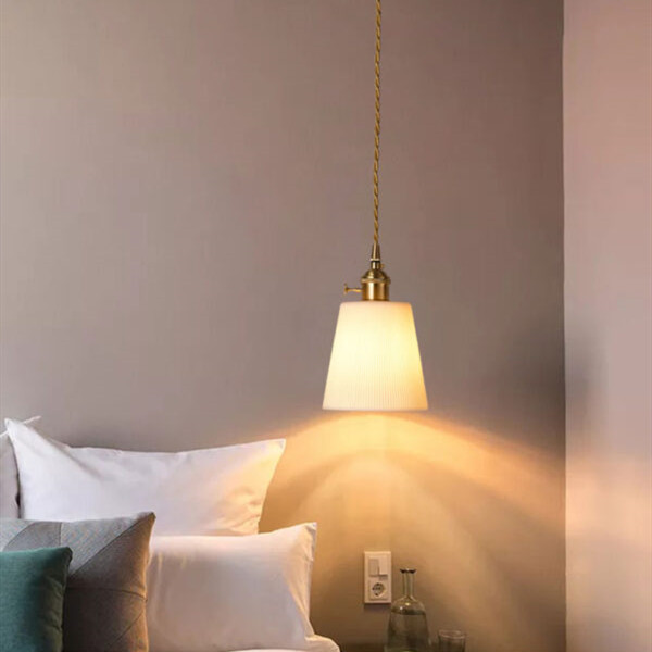 KiKi Ceramic Brass Pendant