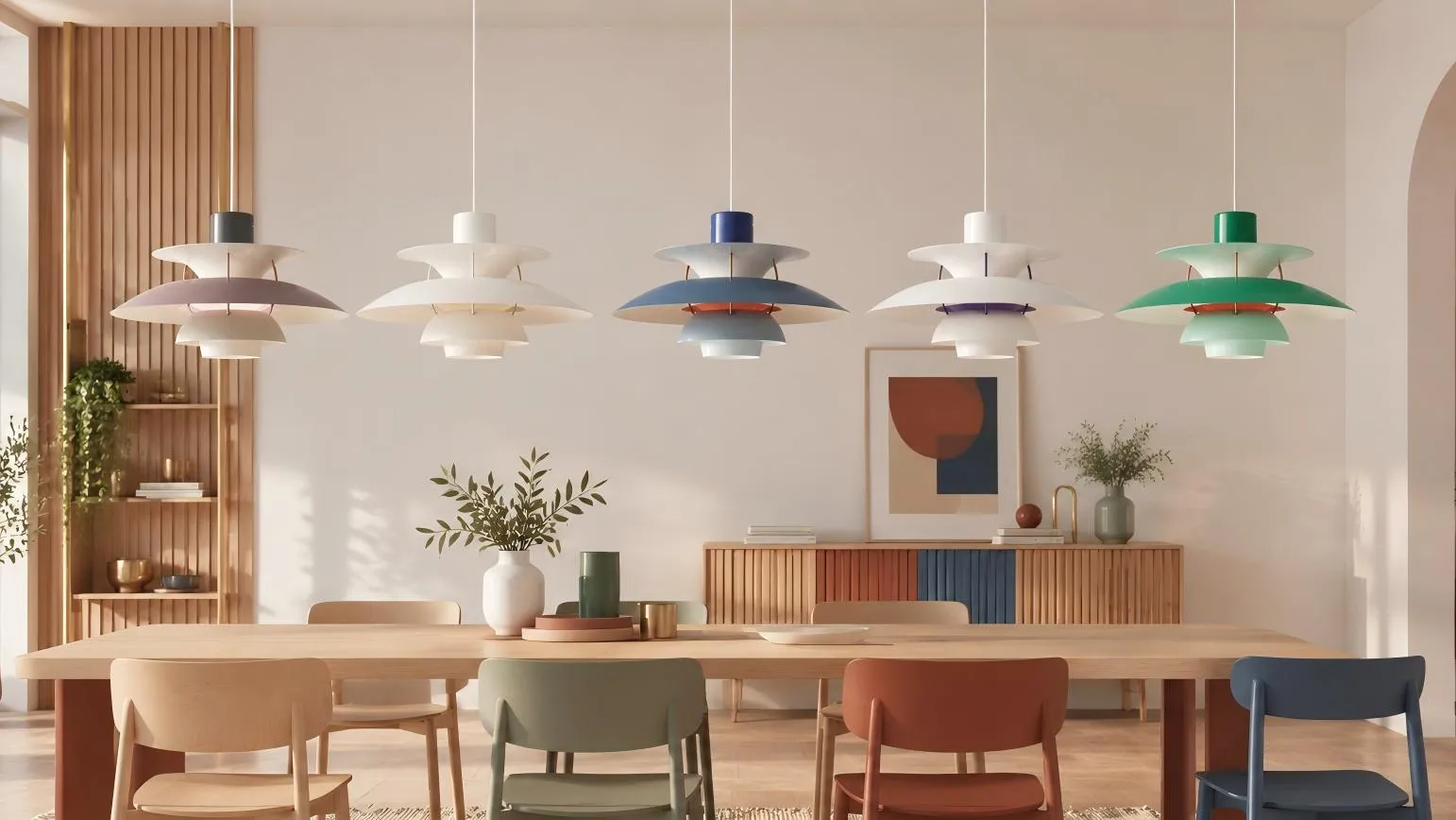 Lampadario scandinavo multistrato per interni