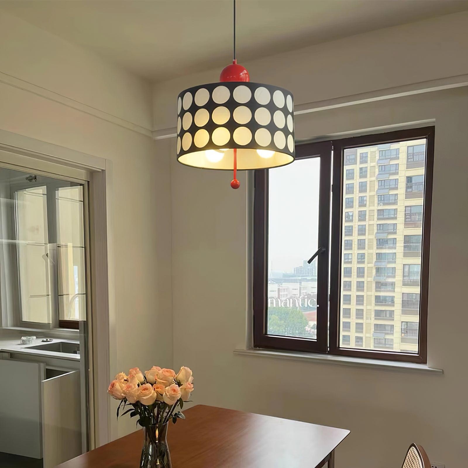 Graphic Checkered Pendant Light - Retro Chic Style for Dining Room and Kitchen Island KL341