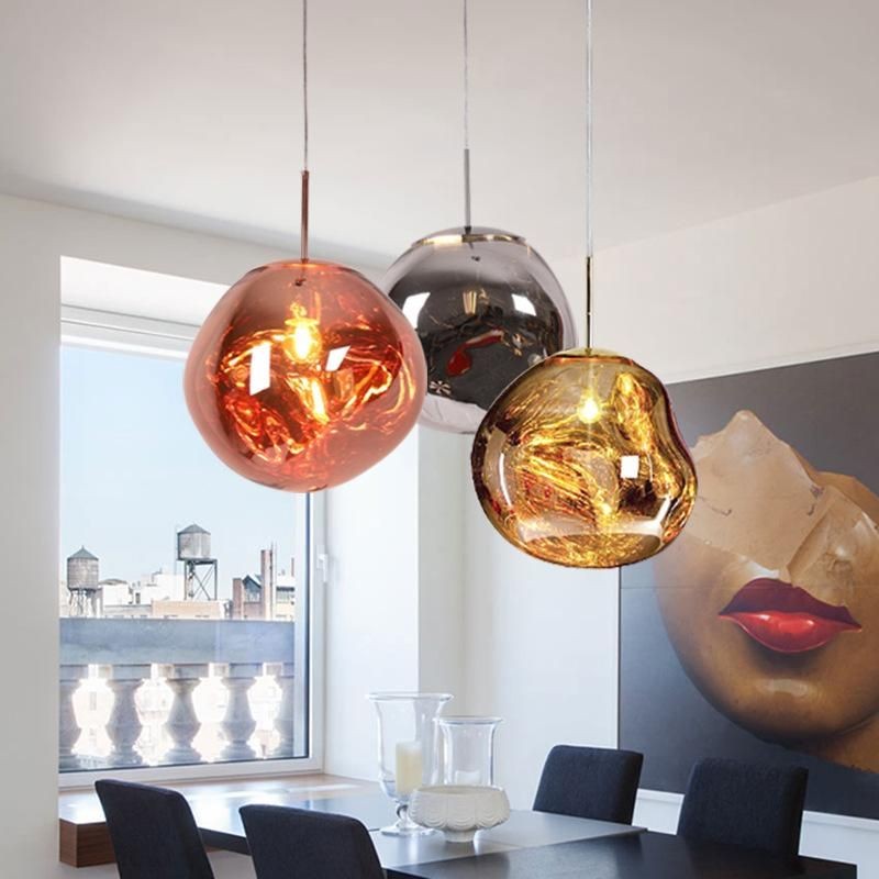 Glass Melt Pendant Light - Artistic Molten Pendant Light For Living Room And Dining Room