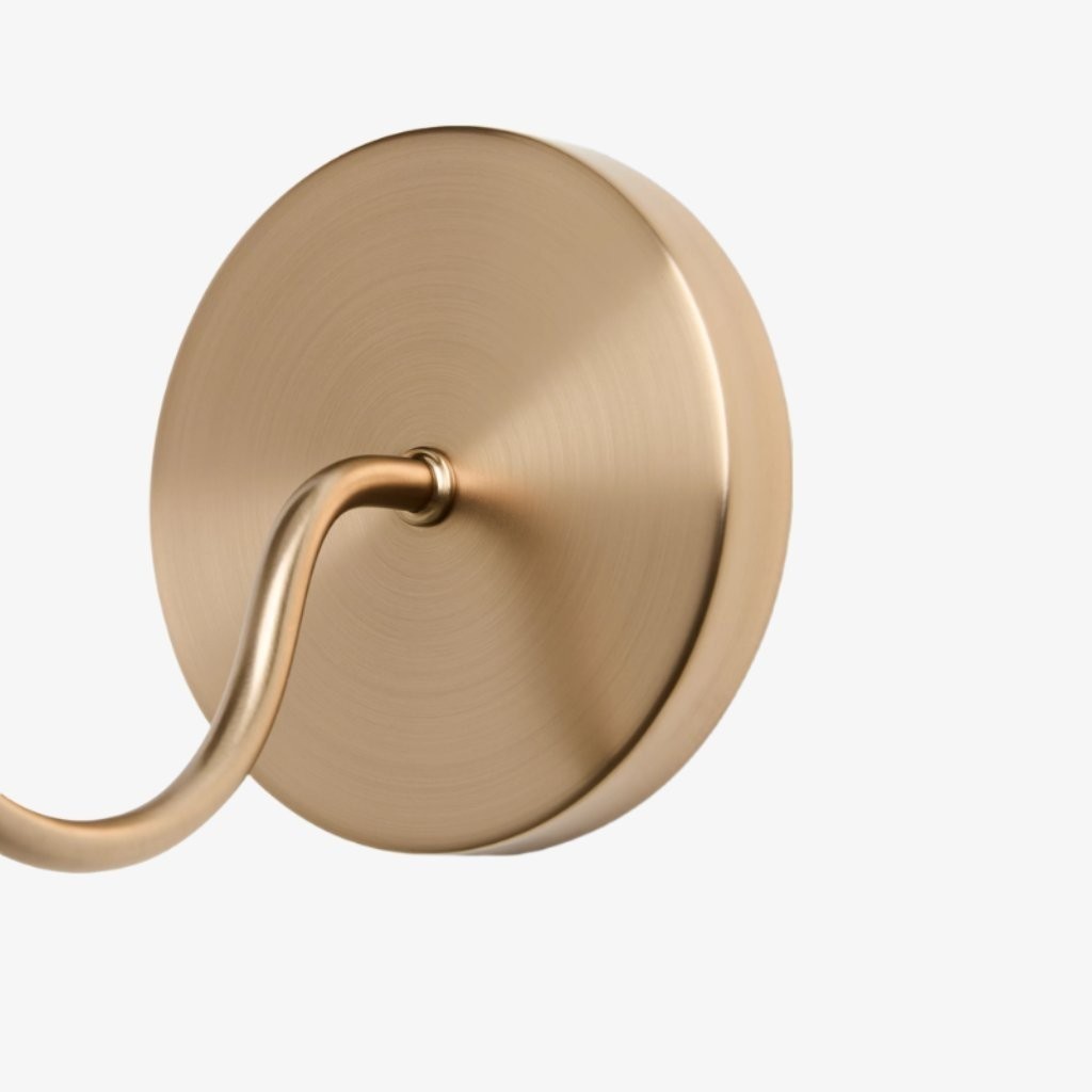 Kysara Floral Design Wall Sconce - Chic Satin Brass Sconce for Bathroom and Hallway KL1628
