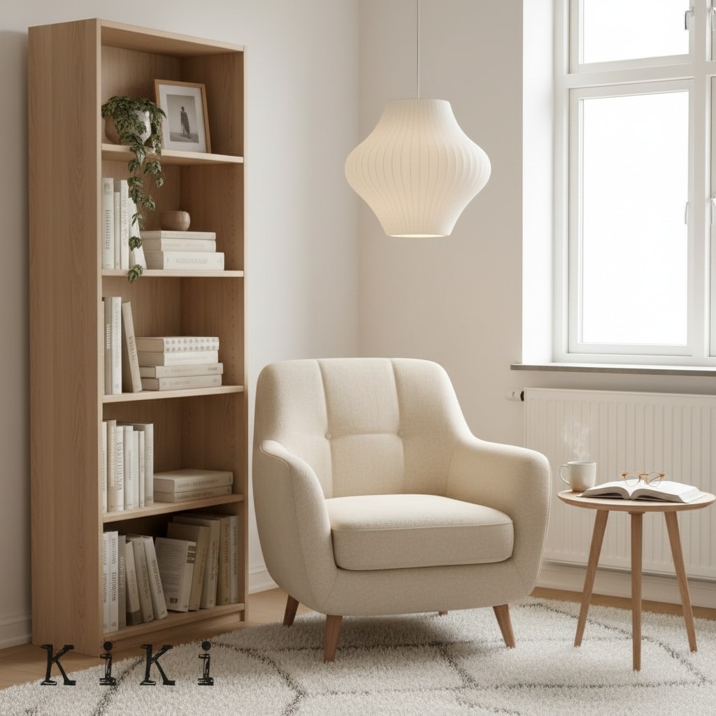 Nelson Bubble White Pendant Light - Modern Minimalist Pendant Light for Living Room