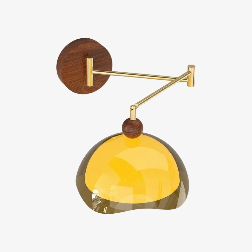 Afterglow Contemporary Wall Lamp with Wood Texture Base - Ambient Lighting for Hallway and Entryway KL2149