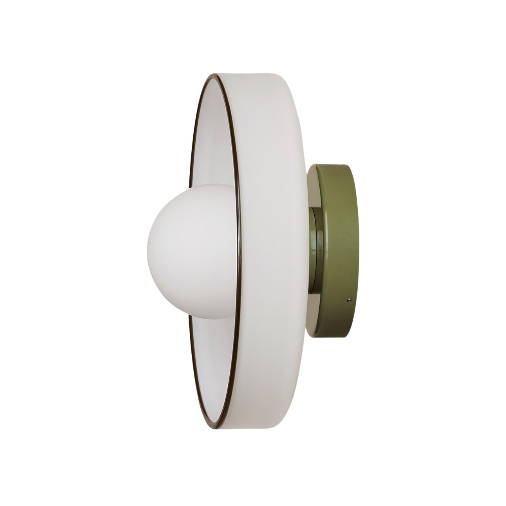 Kalo Round Glass Metal Base Wall Light Ceiling Light- Disc Orb Wall Sconce for Modern Interior KL922