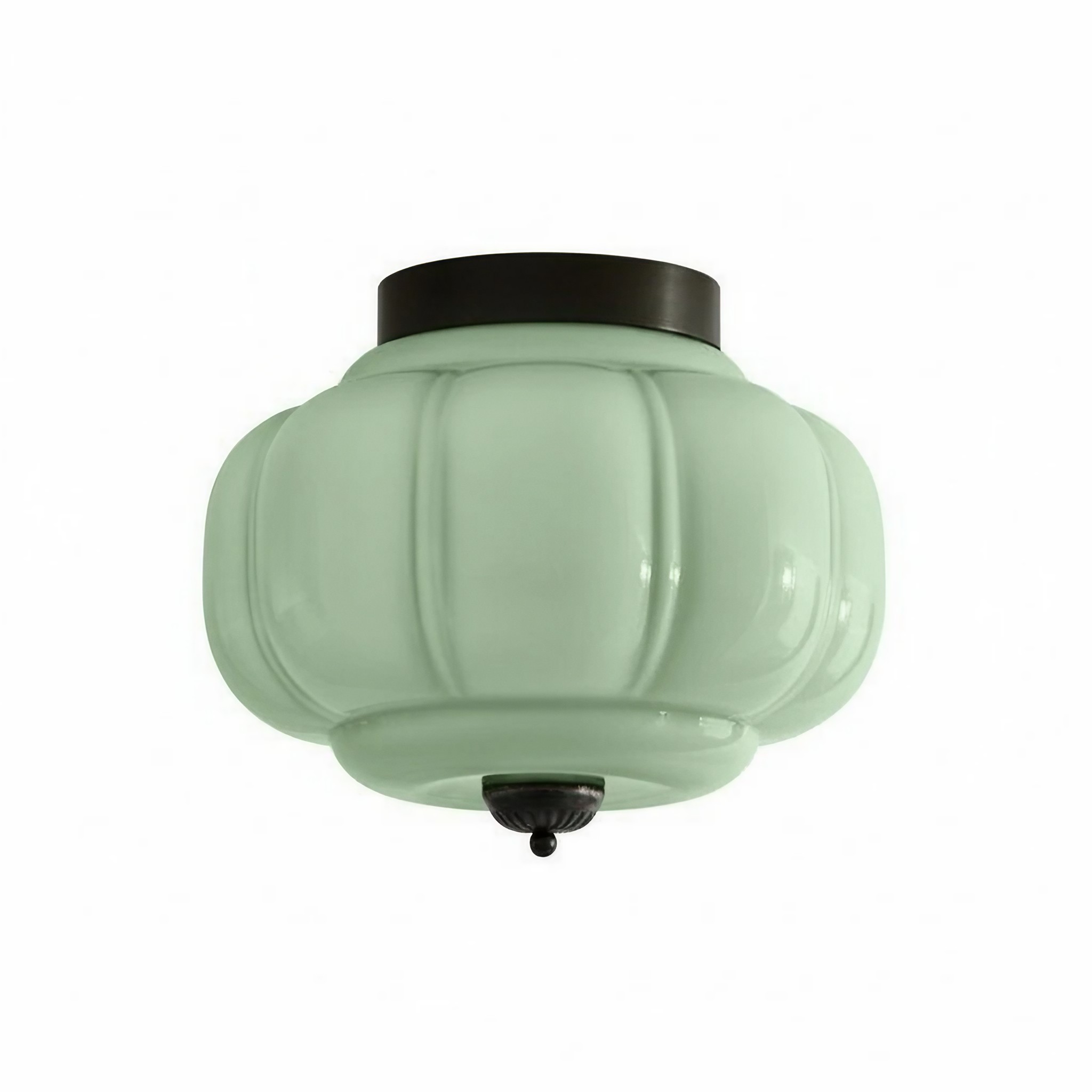 Eloise Retro Milk Glass Semi Flush Mount Ceiling Light KL859