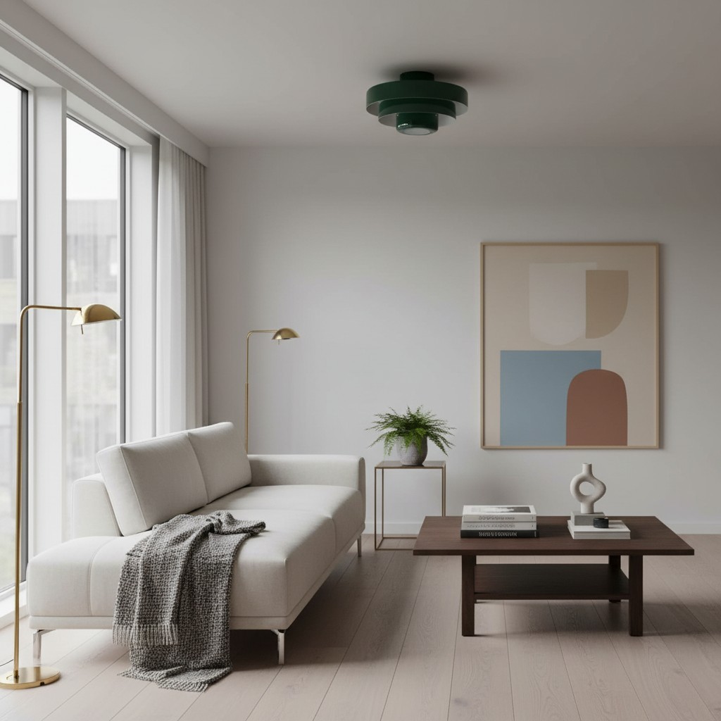 Three-Tier Bauhaus Ceiling Lamp - Bold Colors Ceiling Light for Bedroom or Lounge KL885