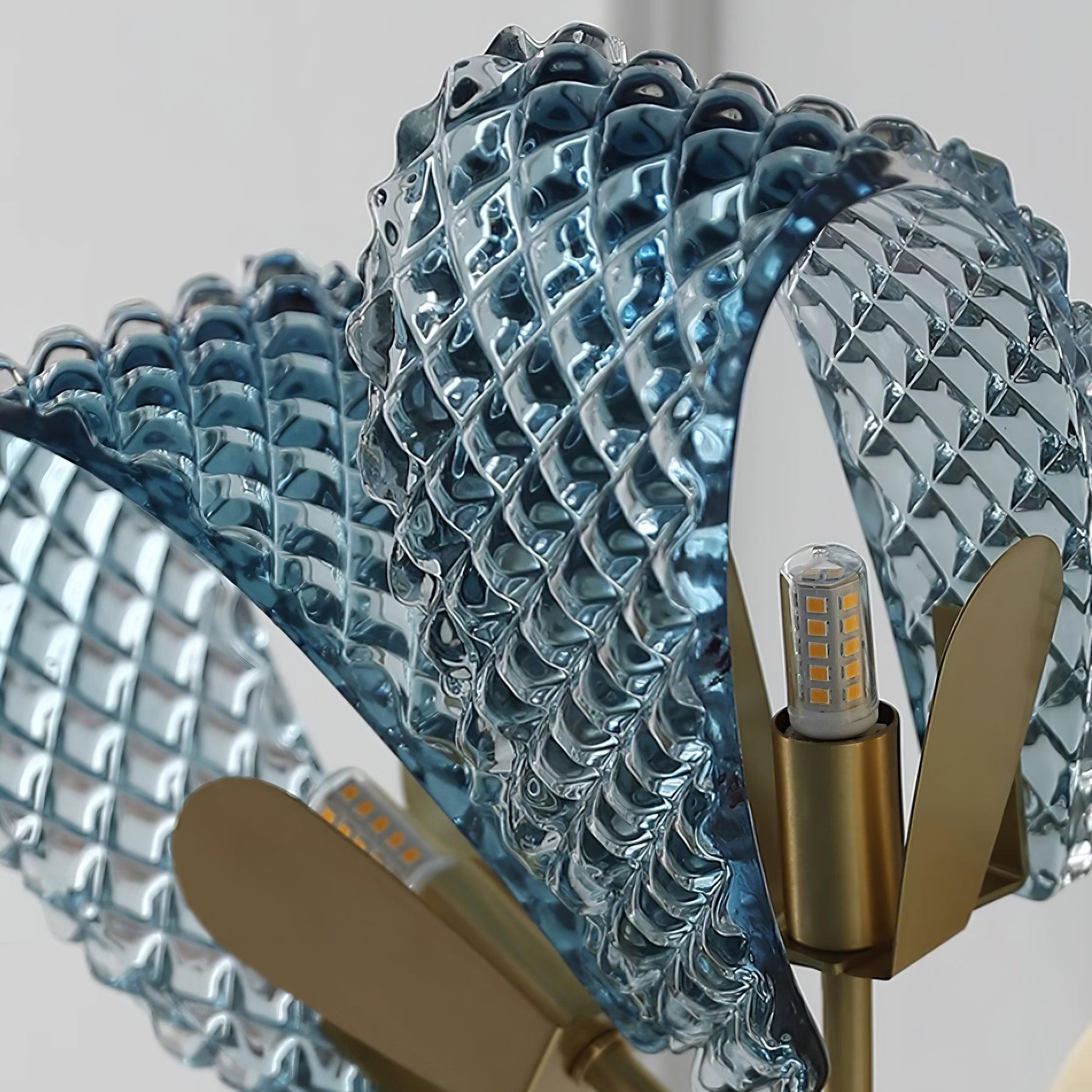 Creative Light Luxury Blue Ribbon Wall Lamp KL252