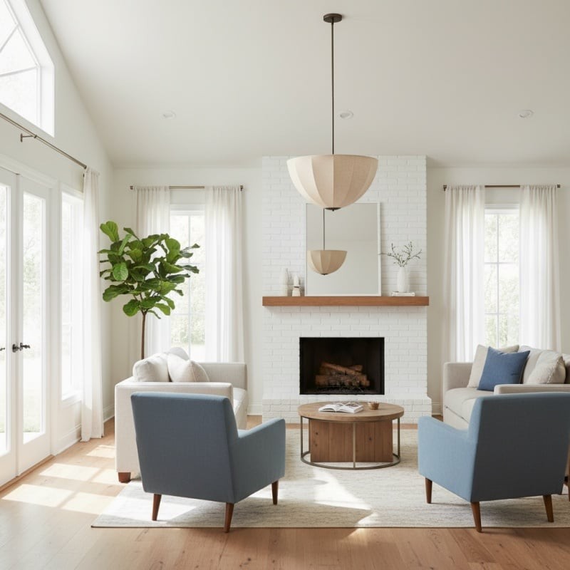 Lumarys Fabric Ceiling Light - Dome Shade Lighting for Hallway and Living Area KL1629