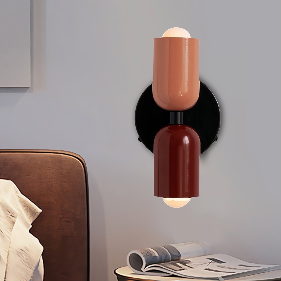 Metal Up Down Wall Sconce - Contemporary Colorful Wall Light for Hallway and Office