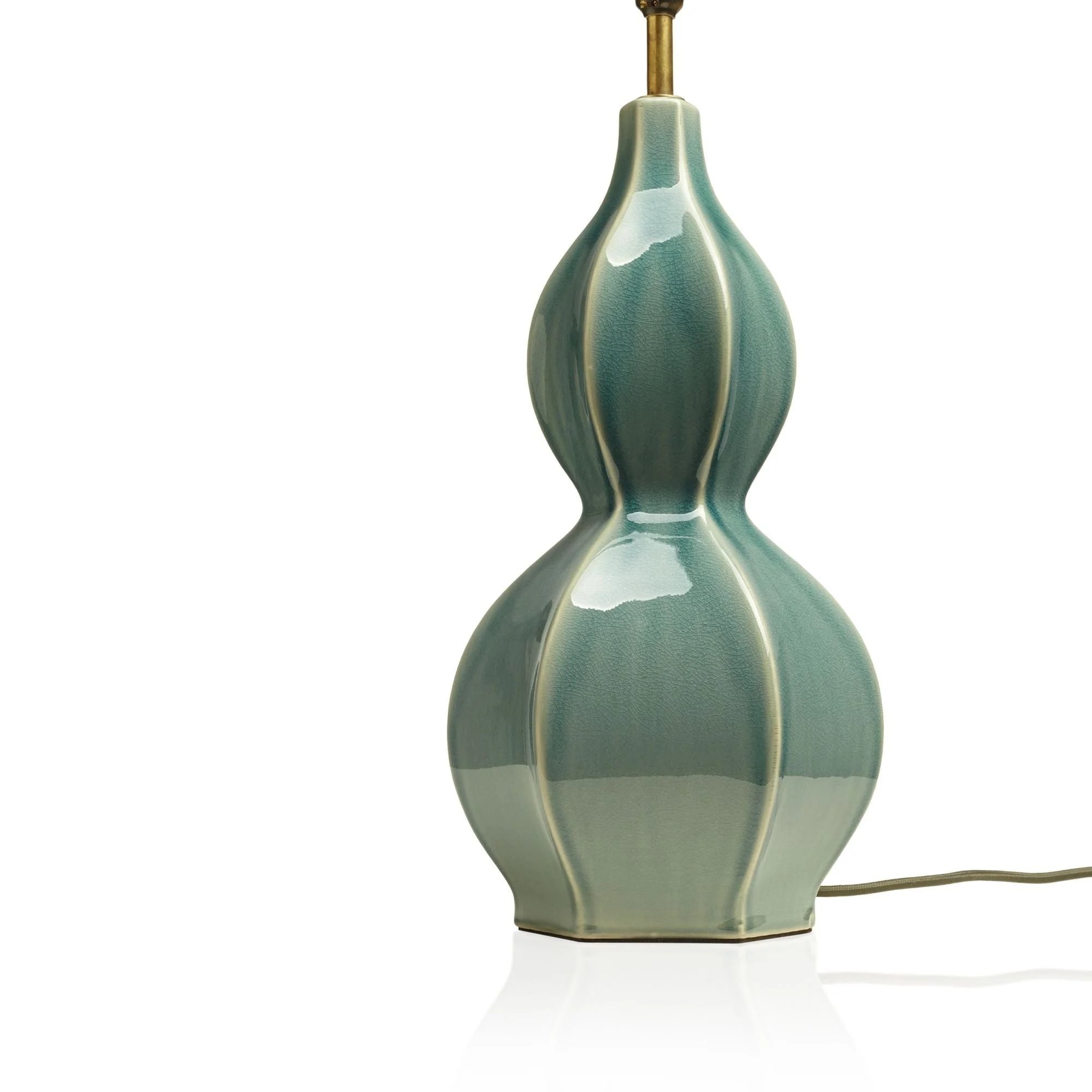 Thalune Pleated Ceramic Table Lamp - Decorative Lamp for Desk Room or Living Area KL2154