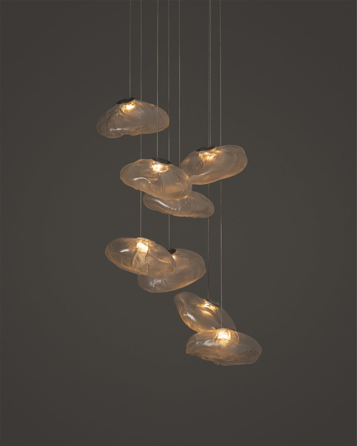 Multi-Head Irregular Glass Bubble Chandelier KL203