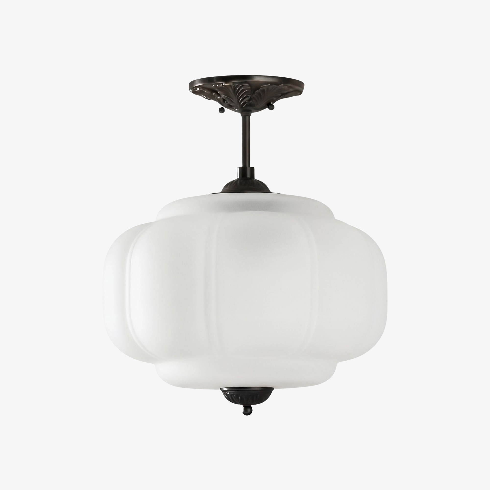 Eloise Vintage Glass Pumpkin Pendant Light - Decorative Lighting for Kitchen KL1453