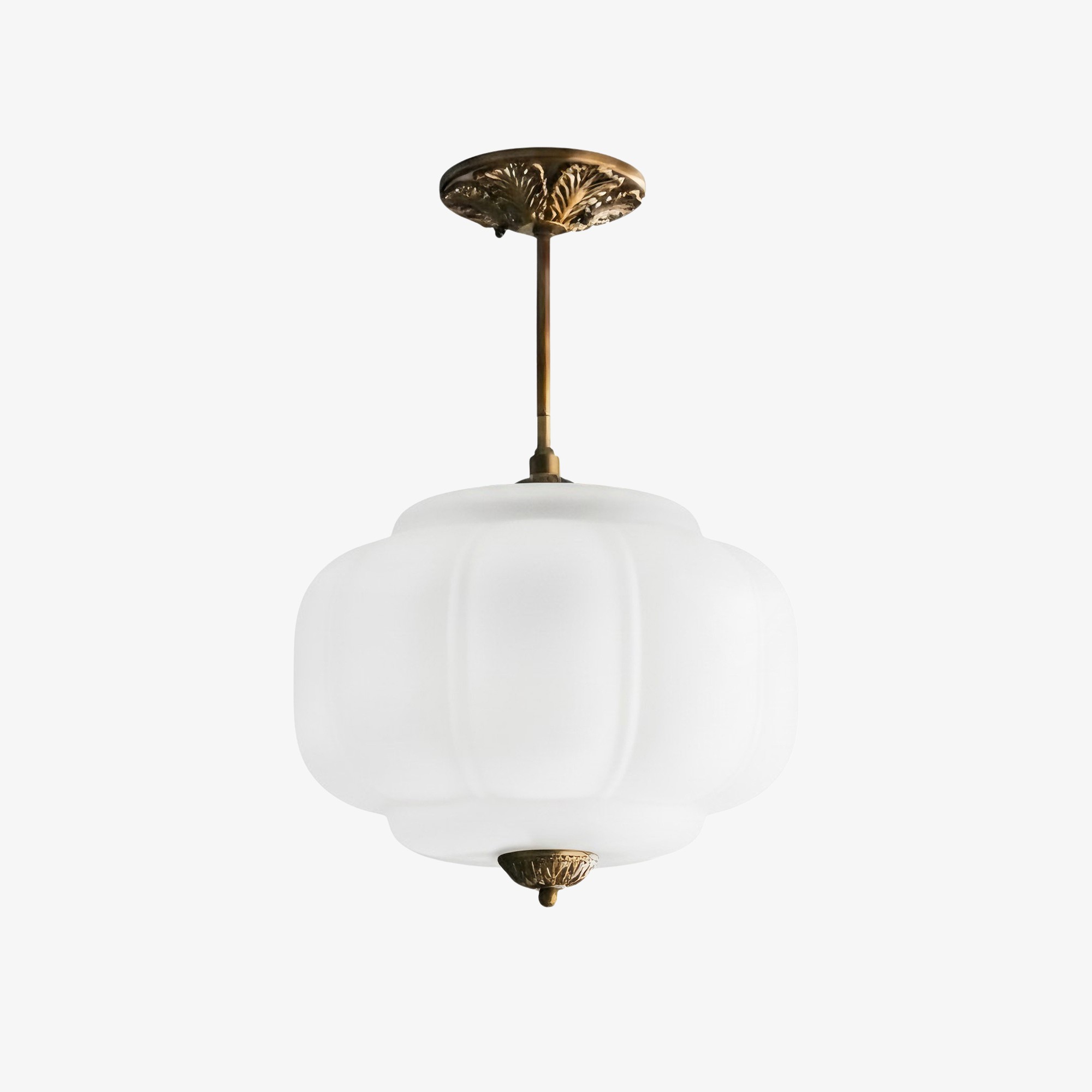 Eloise Vintage Glass Pumpkin Pendant Light - Decorative Lighting for Kitchen KL1453