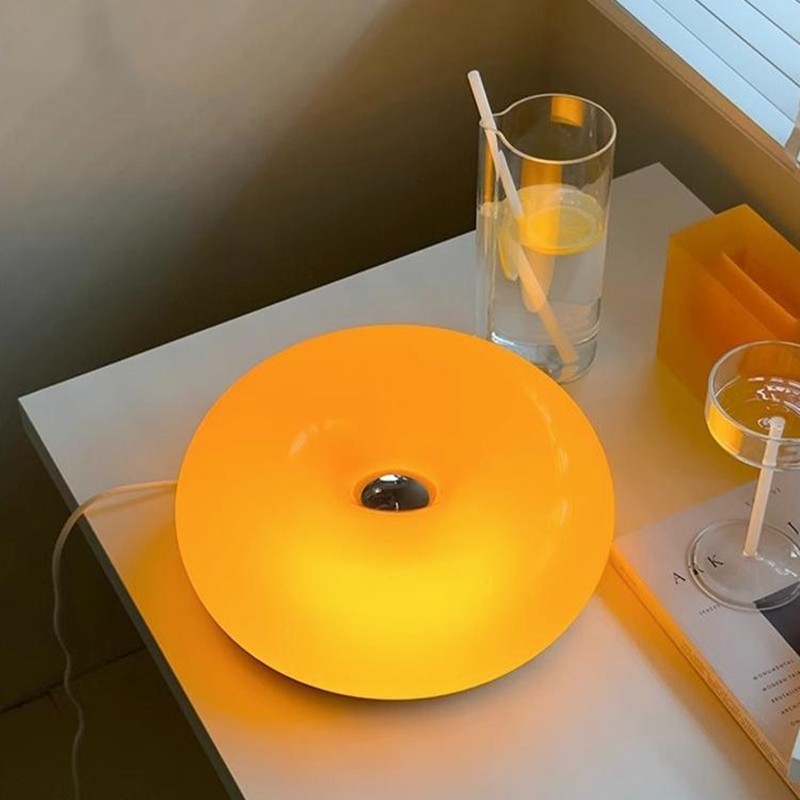 Bauhaus Inspired Round Table Lamp - Donut Glass Wall Light for Home Styling KL25