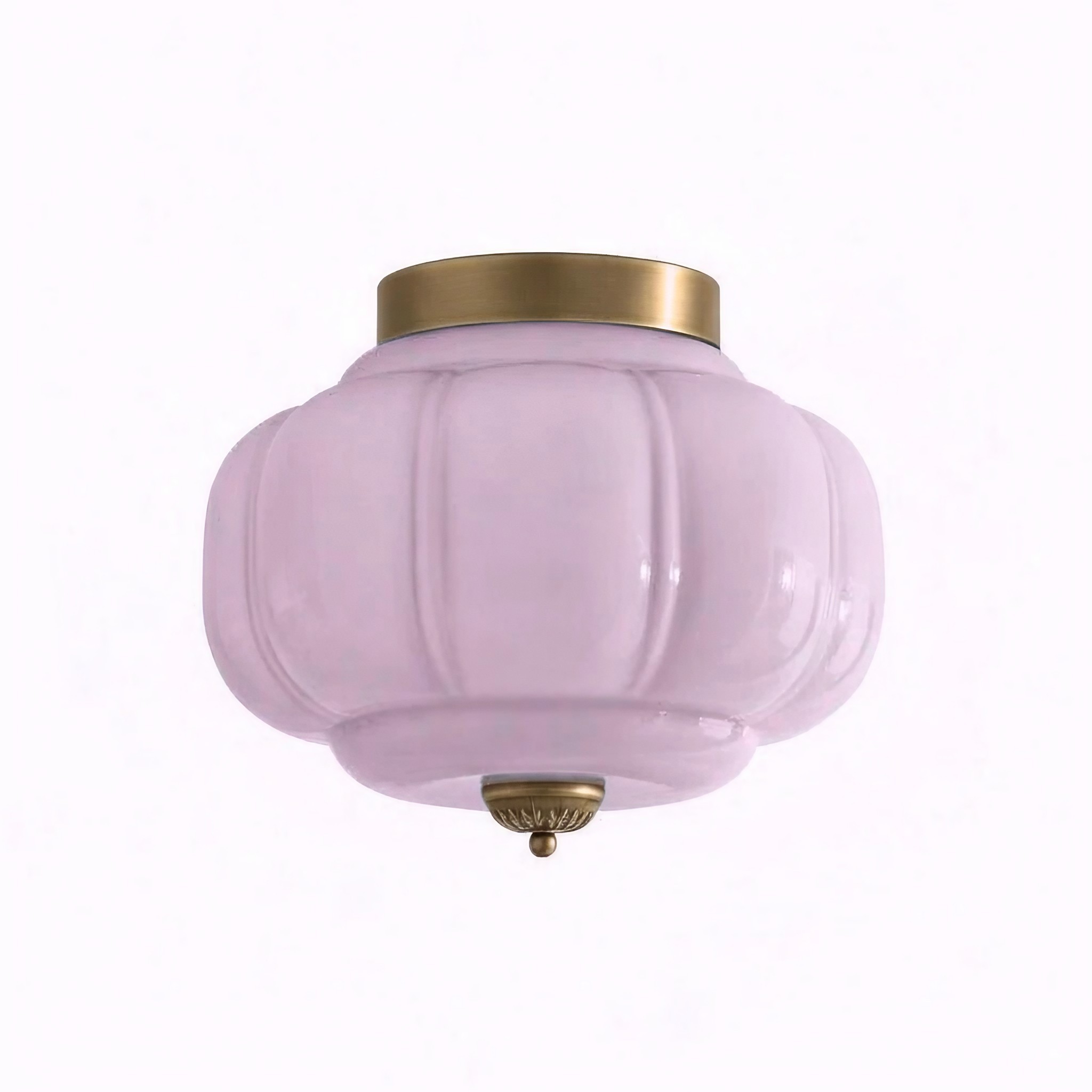 Eloise Retro Milk Glass Semi Flush Mount Ceiling Light KL859