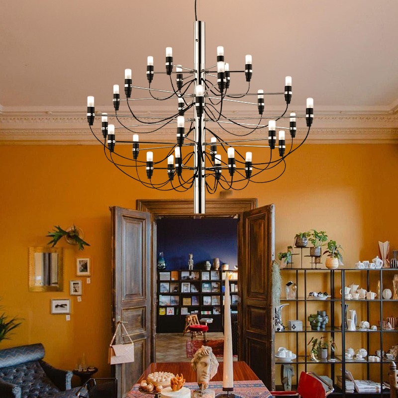 2097 Suspension Lamp - Sleek Multi-Head Chandelier For High Ceilings and Large Spaces