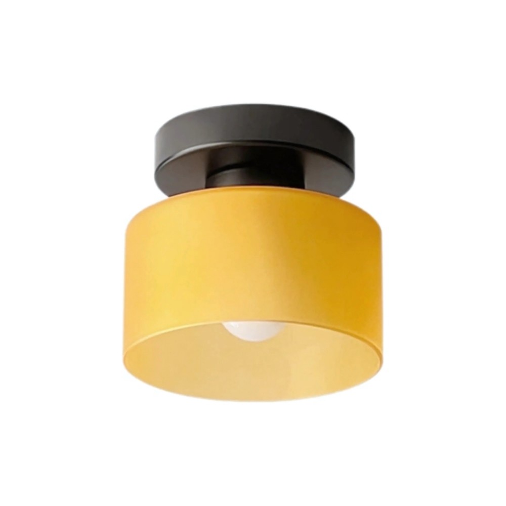 Moriglaze Glass Cylinder Ceiling Light - Sleek Sculptural Ceiling Lamp for Bedroom KL883
