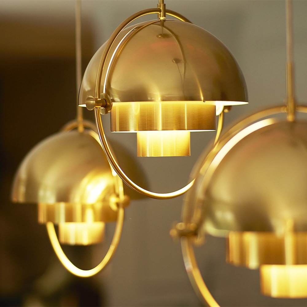 Multi-Lite Pendant Light - Layered Metal Pendant Lamp For Kitchen Island