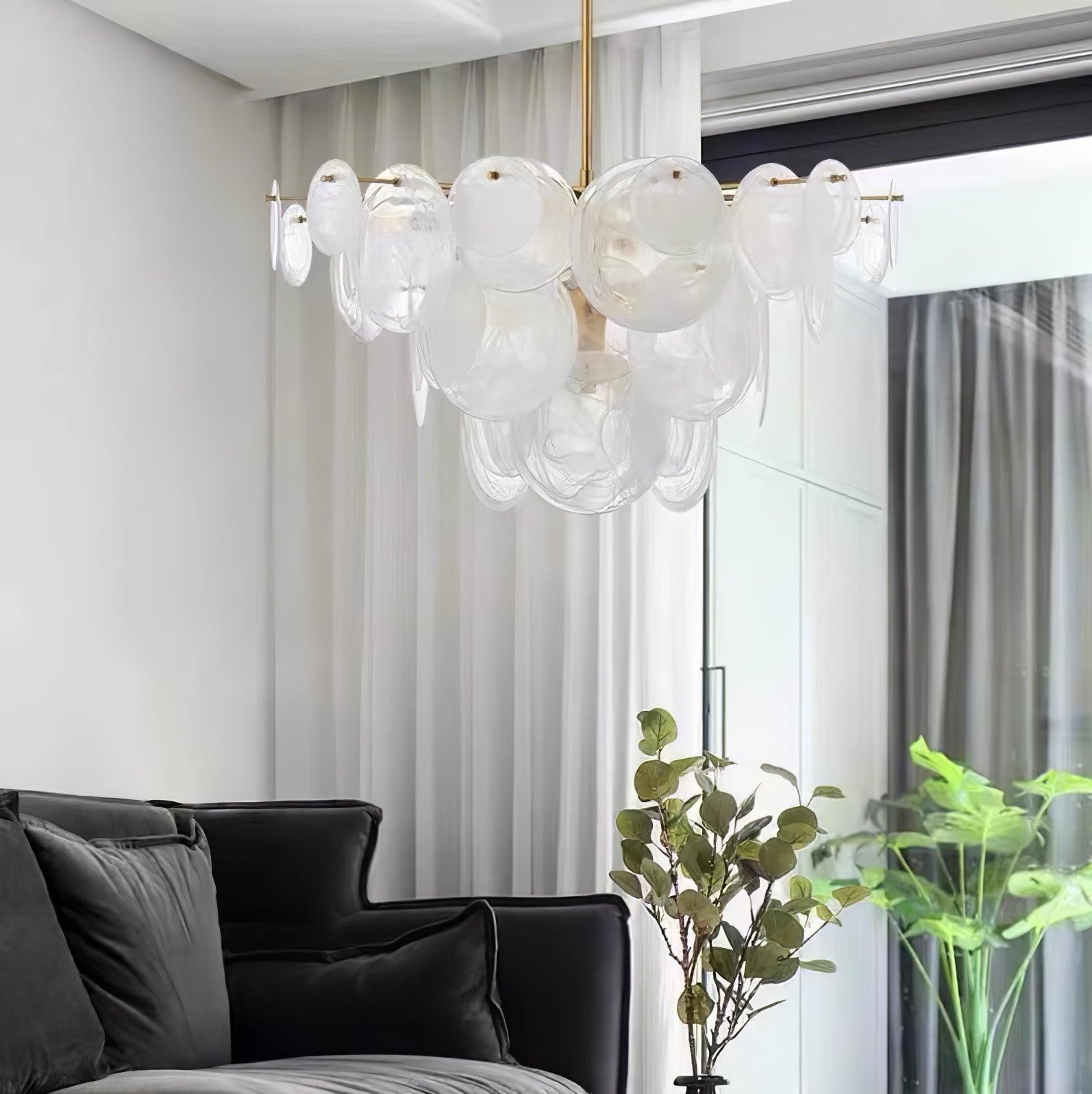 Brass Discs Cascading Chandelier KL260