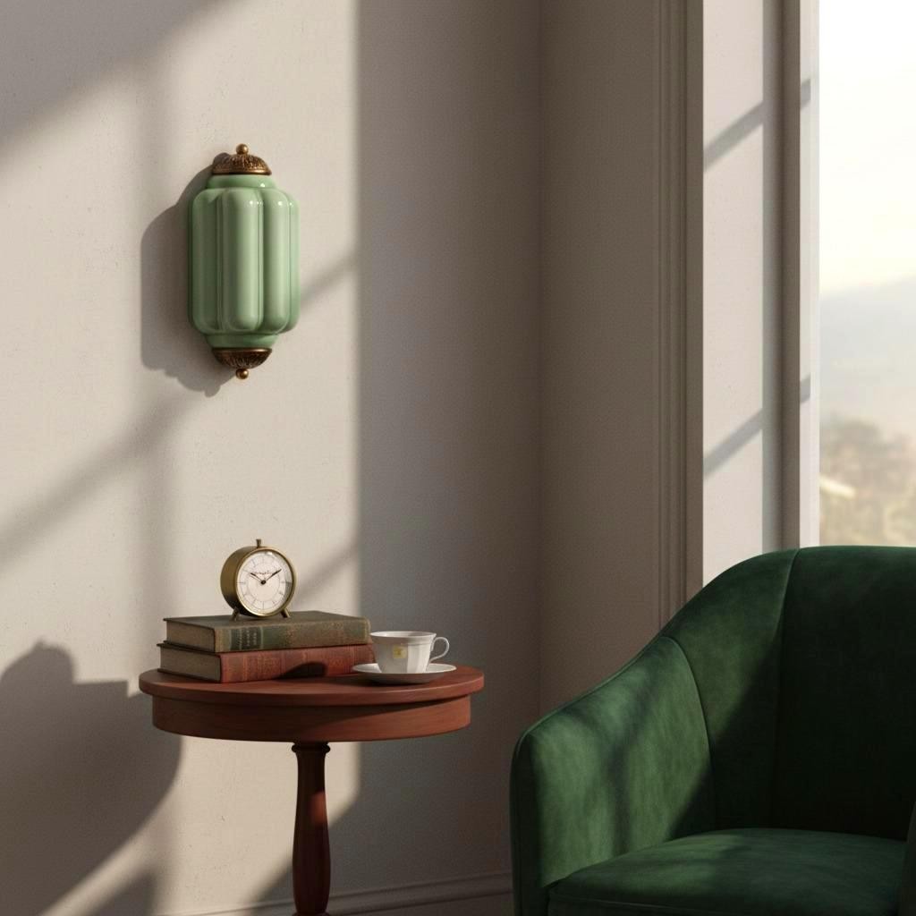 Eloise Long Pumpkin Retro Glass Recessed Wall Lamp KL857