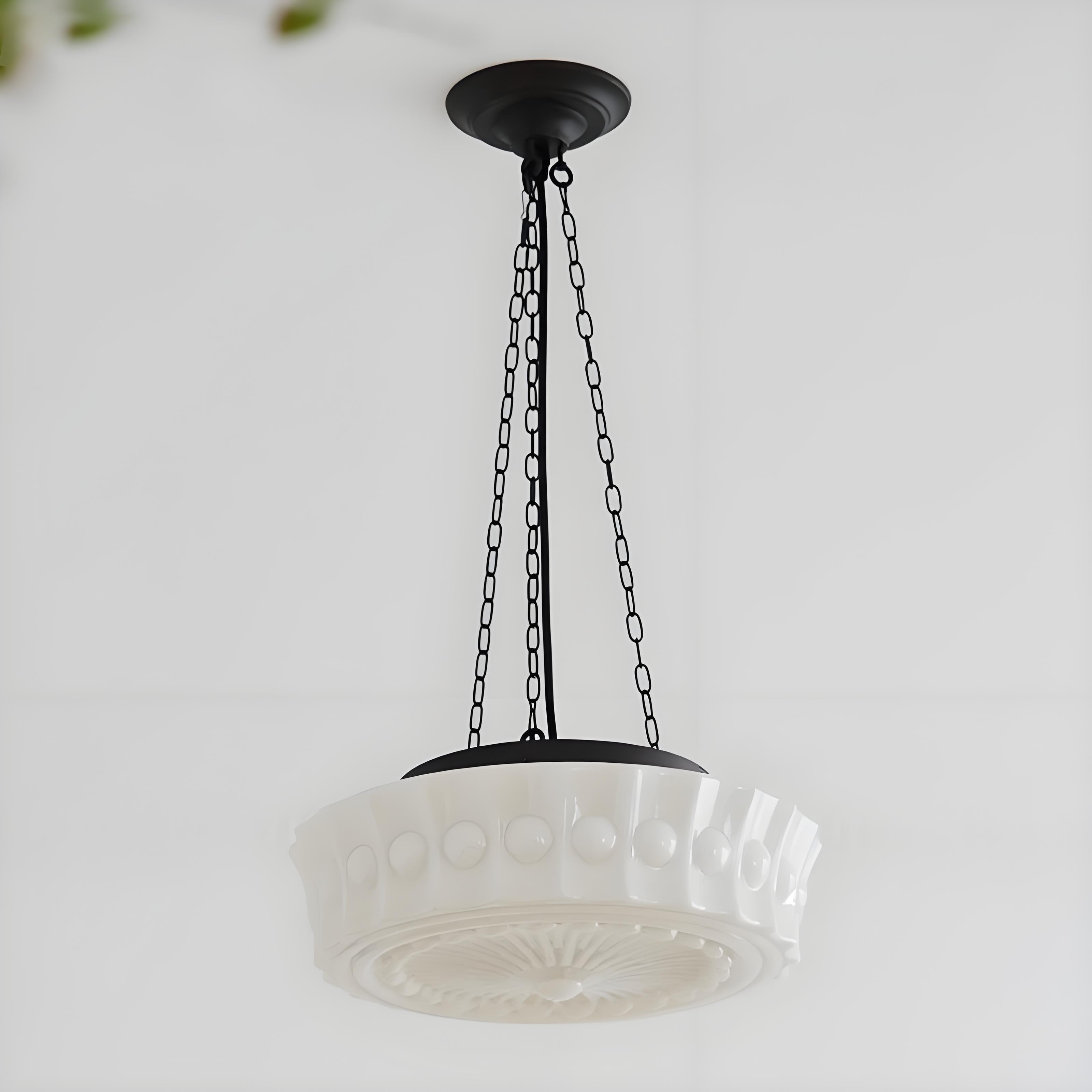Iron Glass Cylinder Shade Chandelier KL819