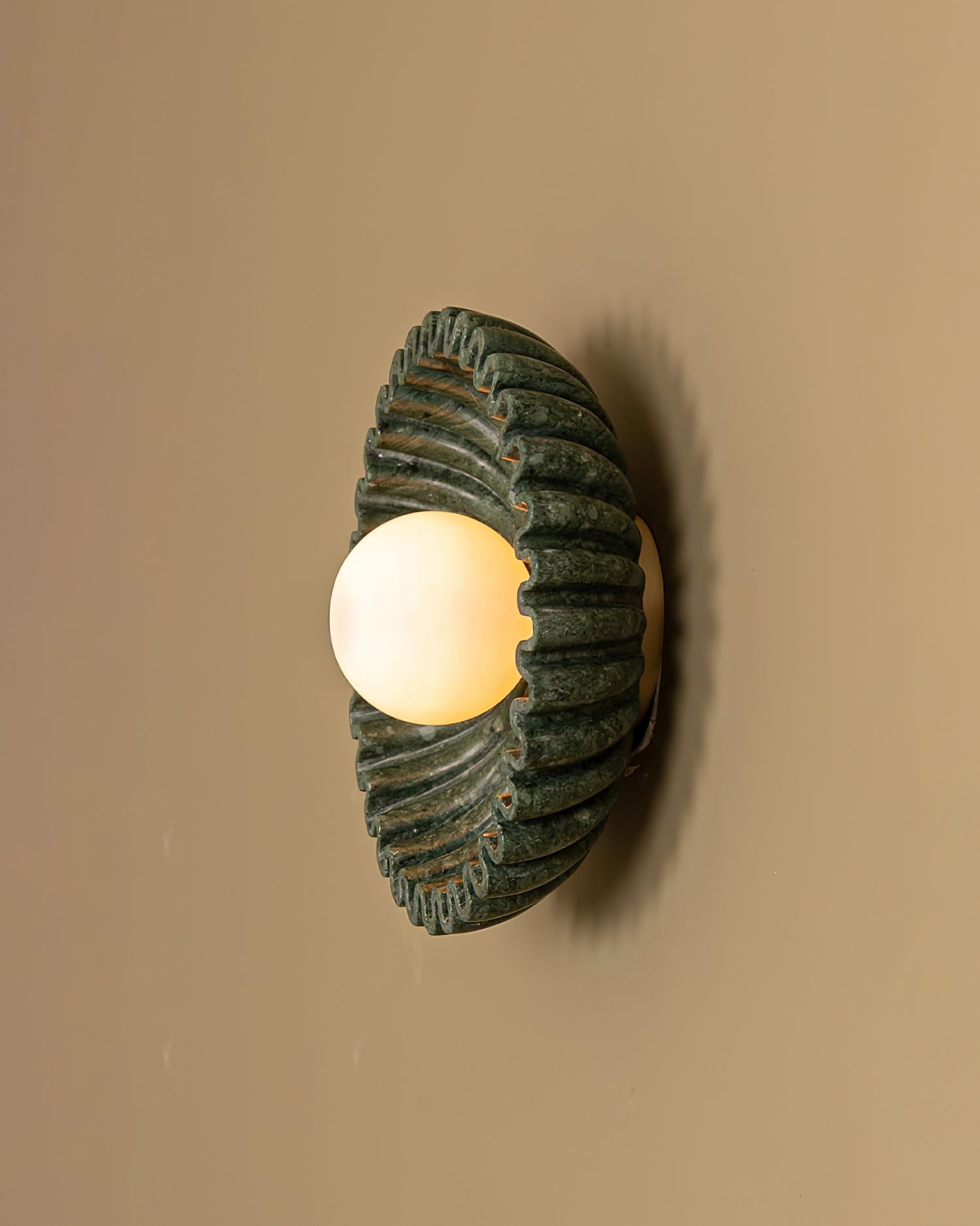 Sculptural Ceramic Wall Sconce – Opal Globe Sconce with Ceramic Finish KL246