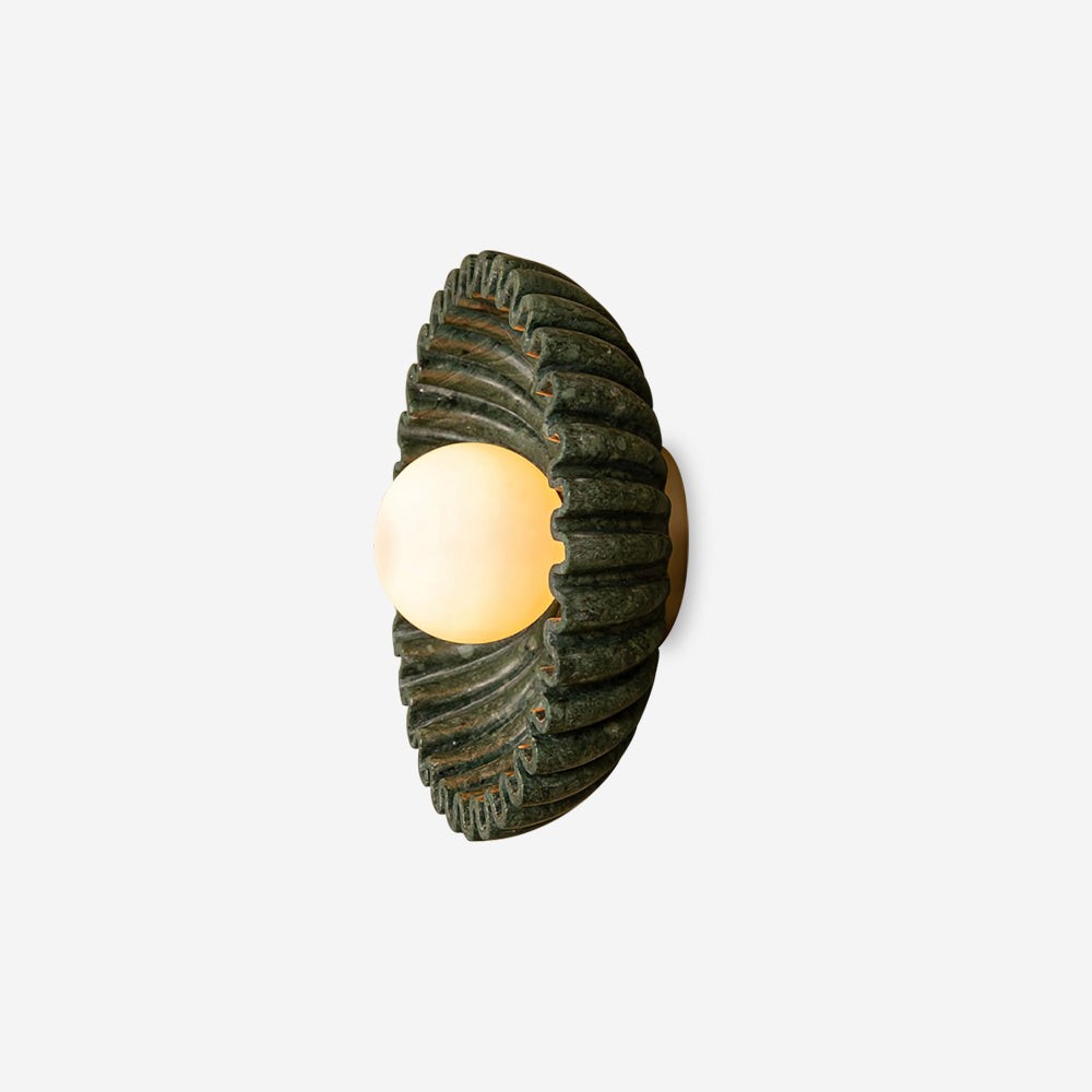 Sculptural Ceramic Wall Sconce – Opal Globe Sconce with Ceramic Finish KL246